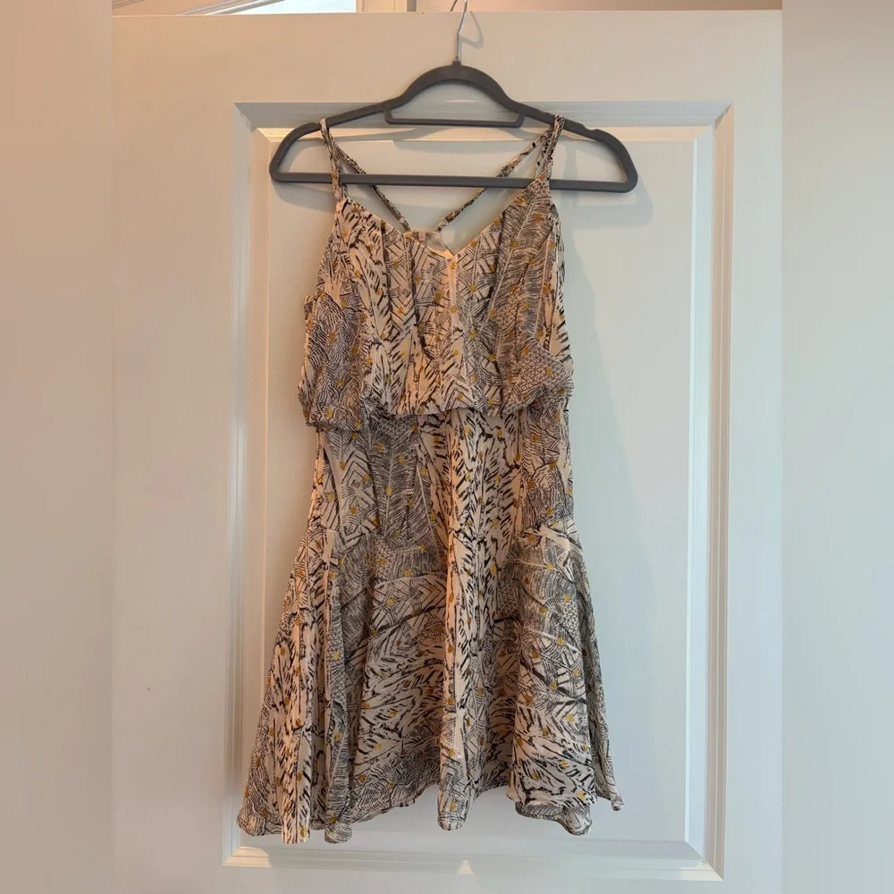 Lulu's Cream Tan Sequin Ruffled Mini Dress - Picture 6 of 9